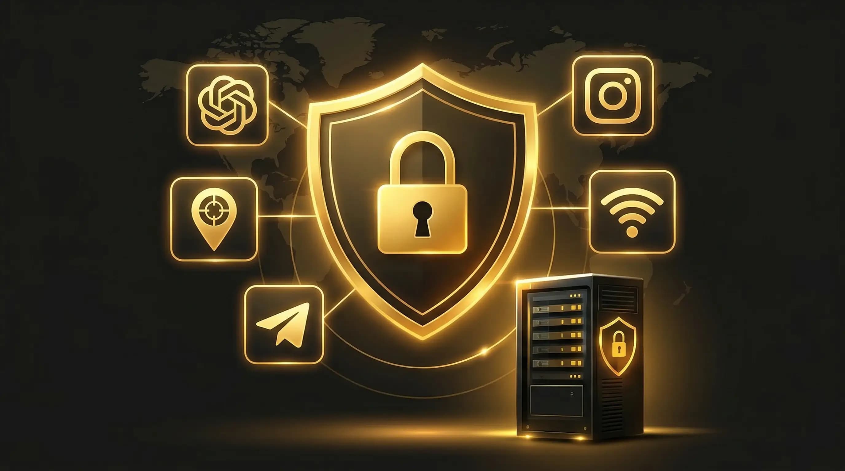 Privacy protection illustration showing IP address masking